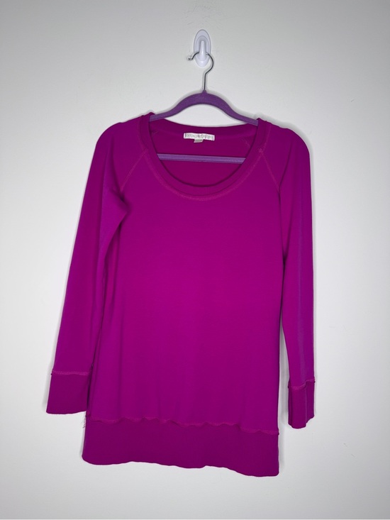 Boston Proper Tops - Boston Proper Magenta Fuschia Long-Sleeve Scoop Neck Top